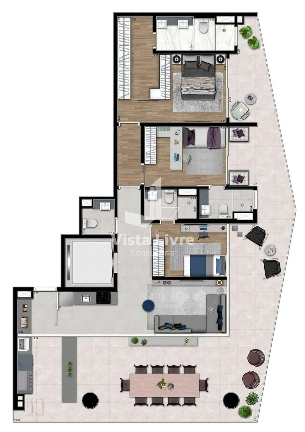 Apartamento, 3 quartos, 176 m² - Foto 58