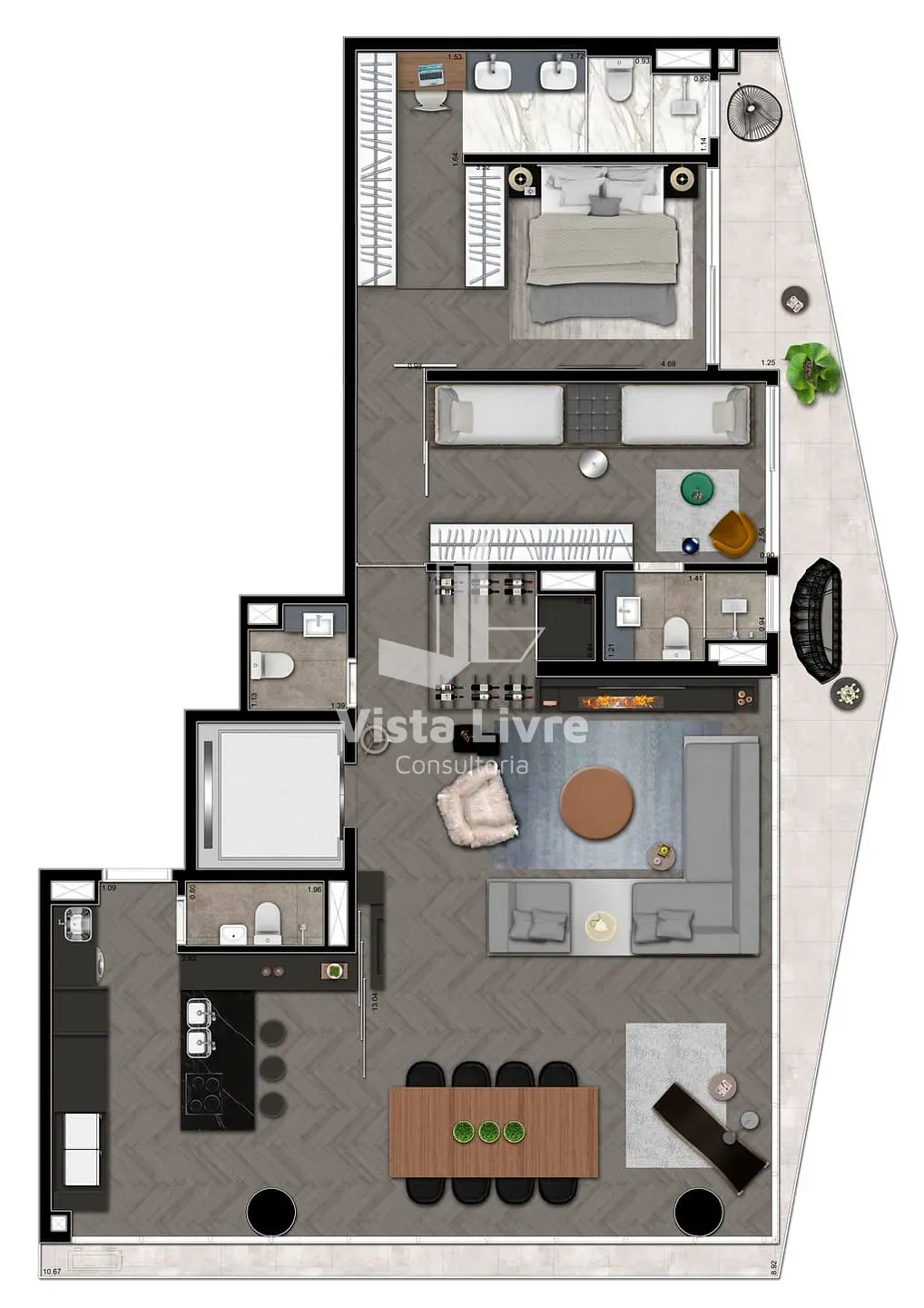 Apartamento, 3 quartos, 176 m² - Foto 59