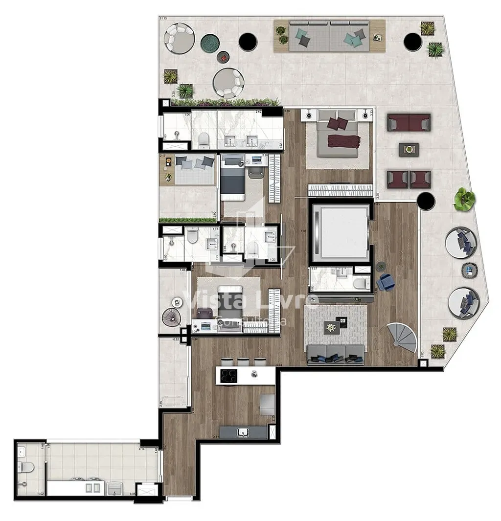 Apartamento, 3 quartos, 176 m² - Foto 65
