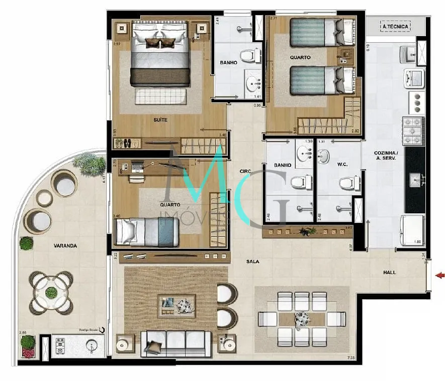 Apartamento, 4 quartos, 122 m² - Foto 26