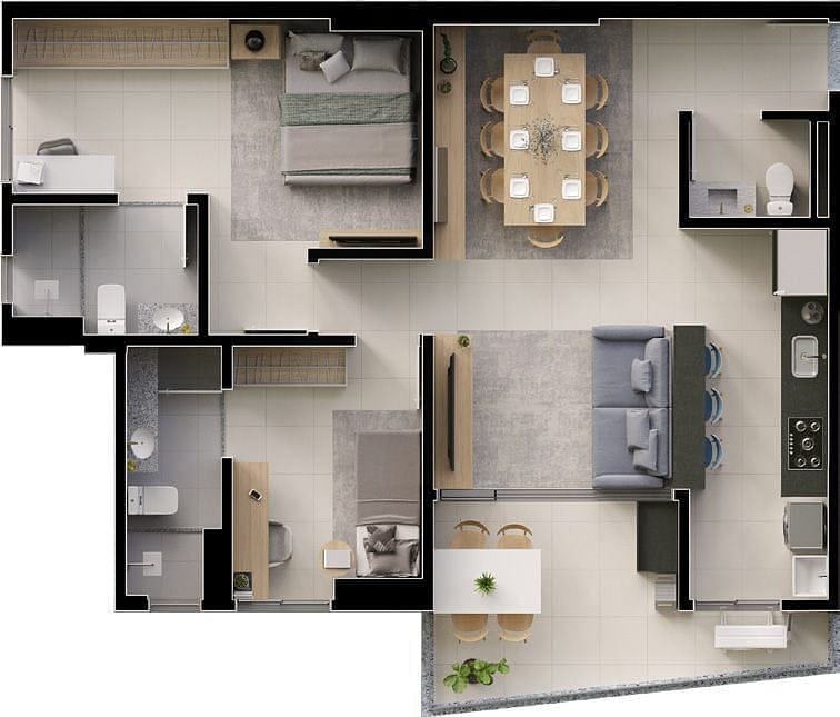 Apartamento, 3 quartos, 94 m² - Foto 41