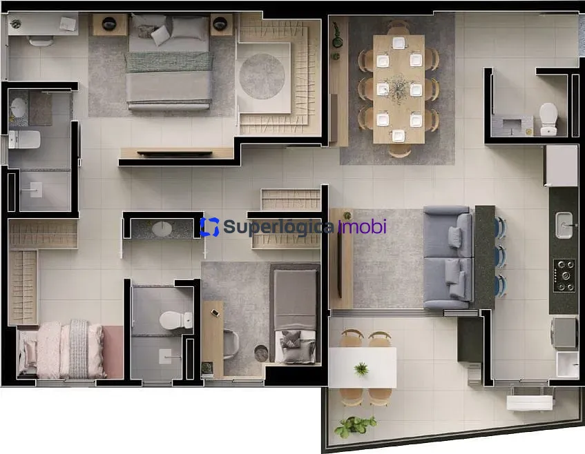 Apartamento, 3 quartos, 94 m² - Foto 43