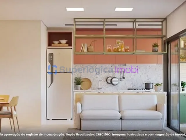 Apartamento 1 quarto e 2 banheiros, à venda, no bairro Setor Central em Goiânia