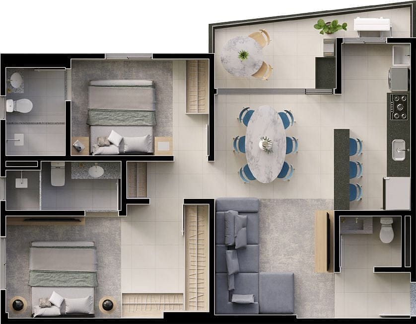 Apartamento à venda com 2 quartos, 78m² - Foto 40