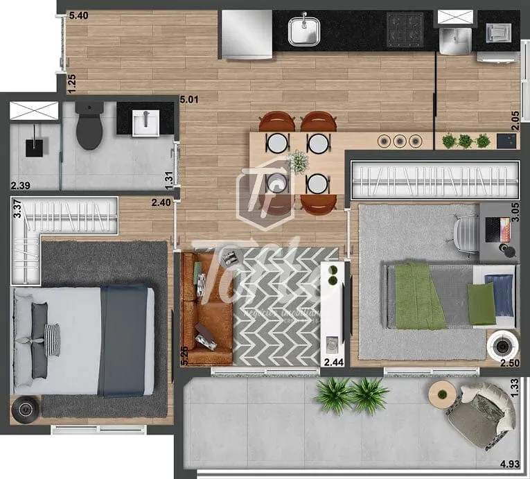 Apartamento, 1 quarto, 39 m² - Foto 9