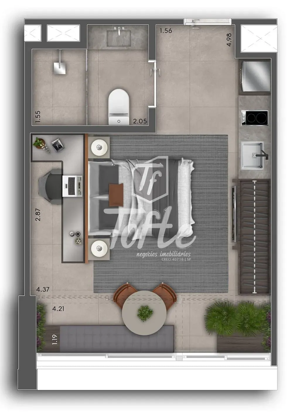Apartamento, 1 quarto, 31 m² - Foto 7