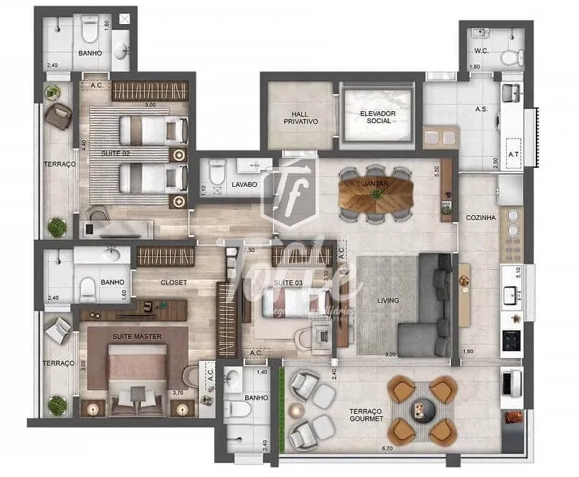 Apartamento, 3 quartos, 138 m² - Foto 36