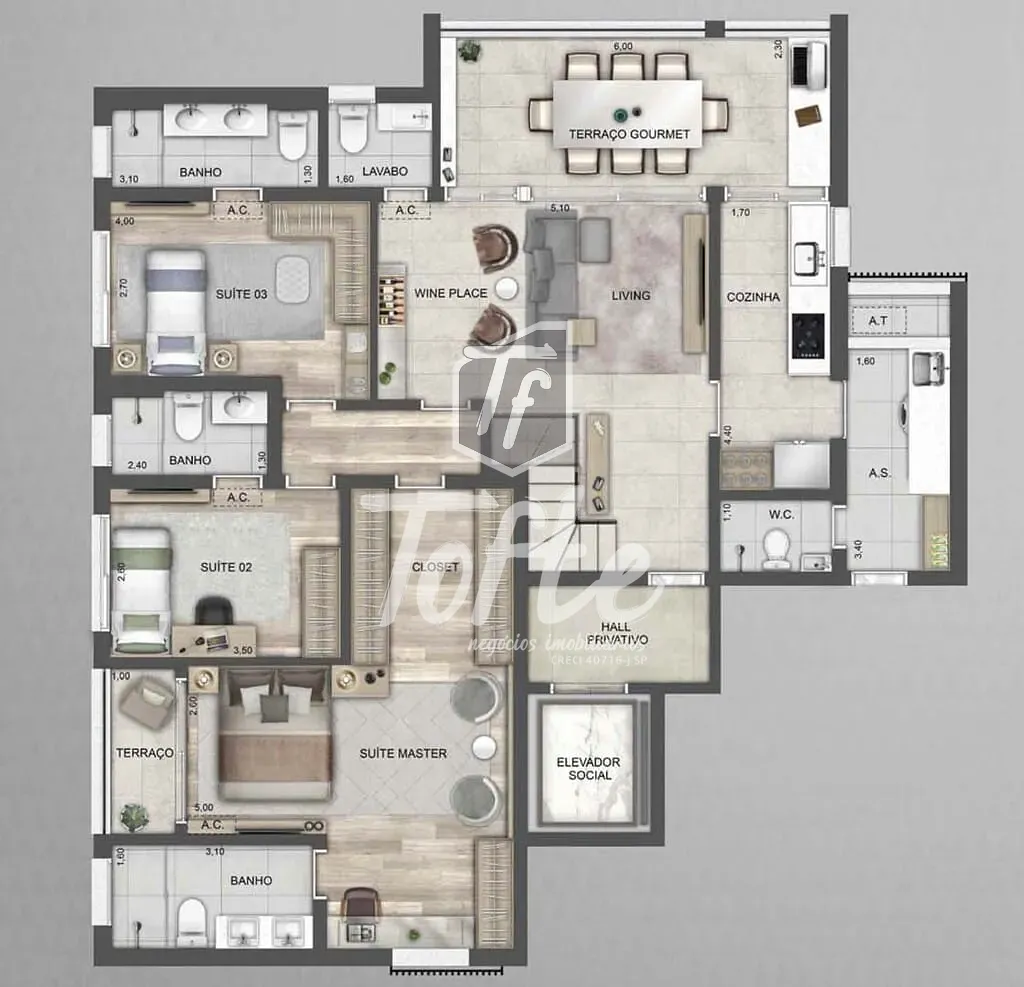 Apartamento, 3 quartos, 138 m² - Foto 44