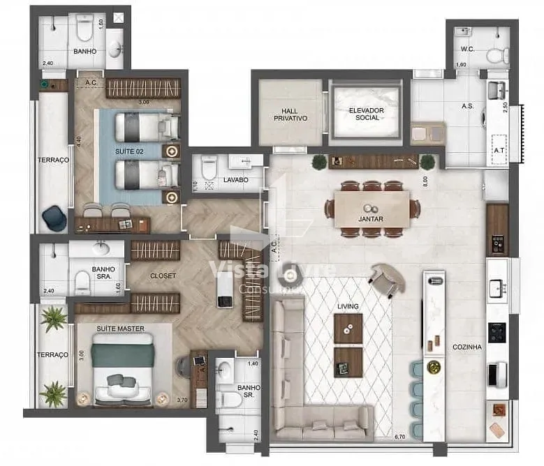 Apartamento, 1 quarto, 53 m² - Foto 37