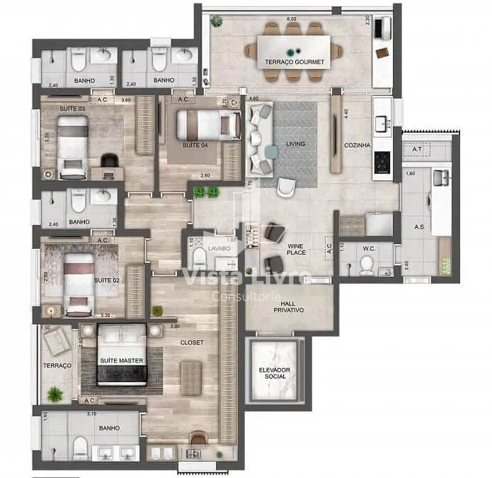 Apartamento, 1 quarto, 53 m² - Foto 38
