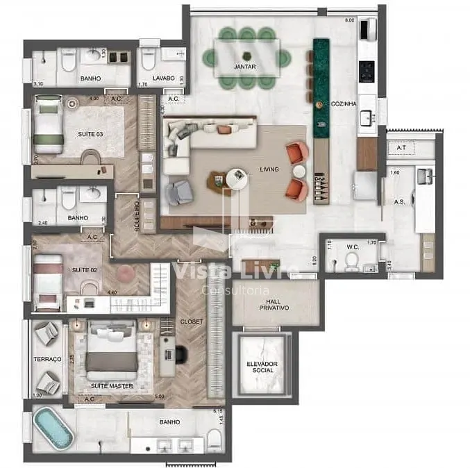 Apartamento, 1 quarto, 53 m² - Foto 39