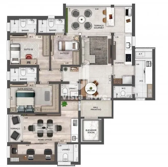 Apartamento, 1 quarto, 53 m² - Foto 40