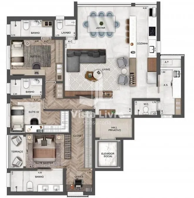 Apartamento, 1 quarto, 53 m² - Foto 41