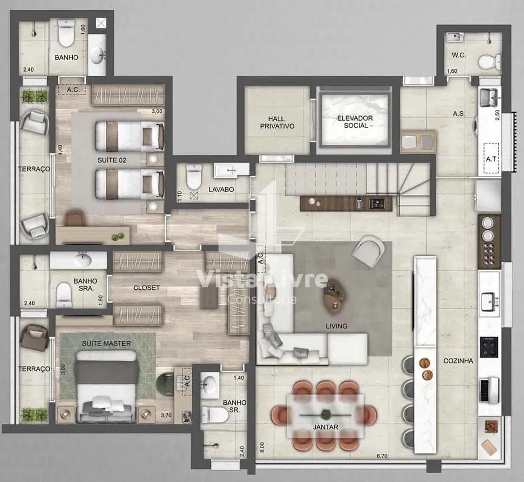 Apartamento, 1 quarto, 53 m² - Foto 42