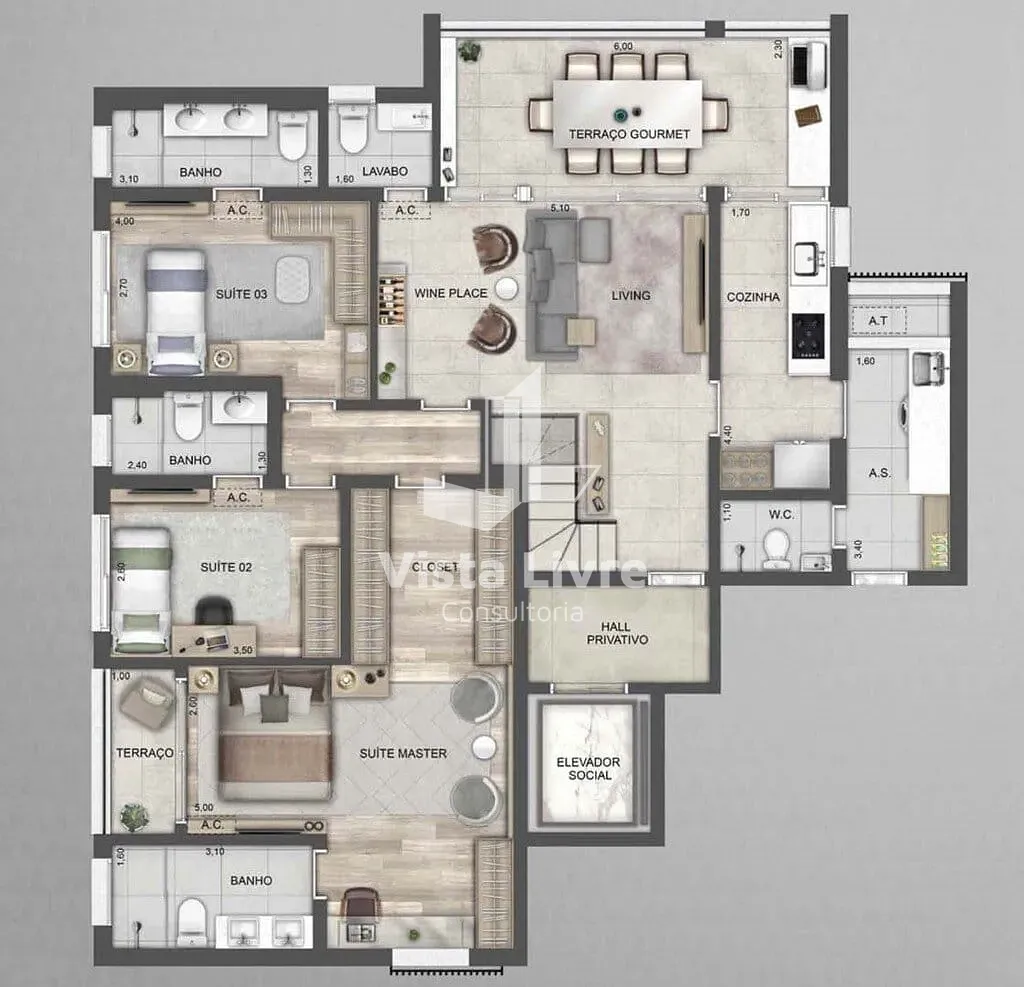 Apartamento, 1 quarto, 53 m² - Foto 44