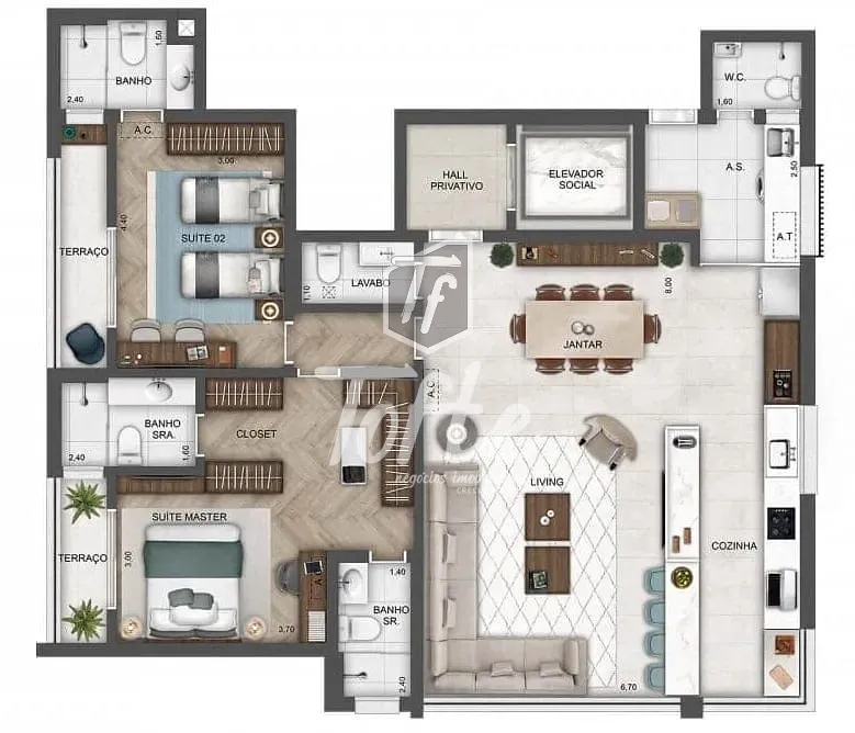 Apartamento, 1 quarto, 53 m² - Foto 37