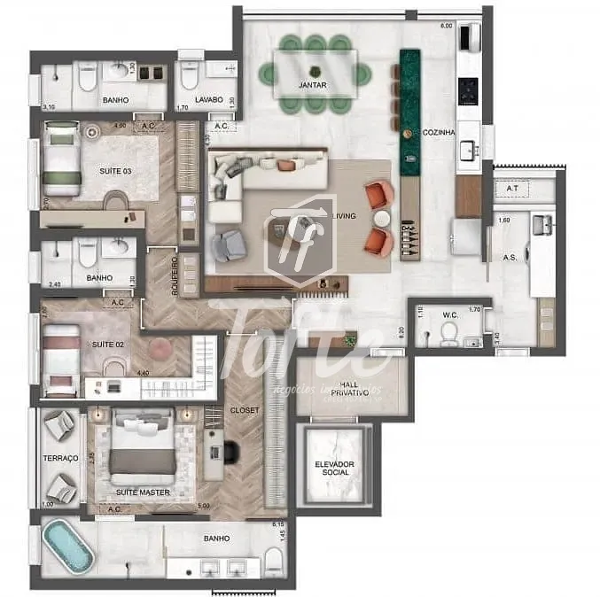 Apartamento, 1 quarto, 53 m² - Foto 39