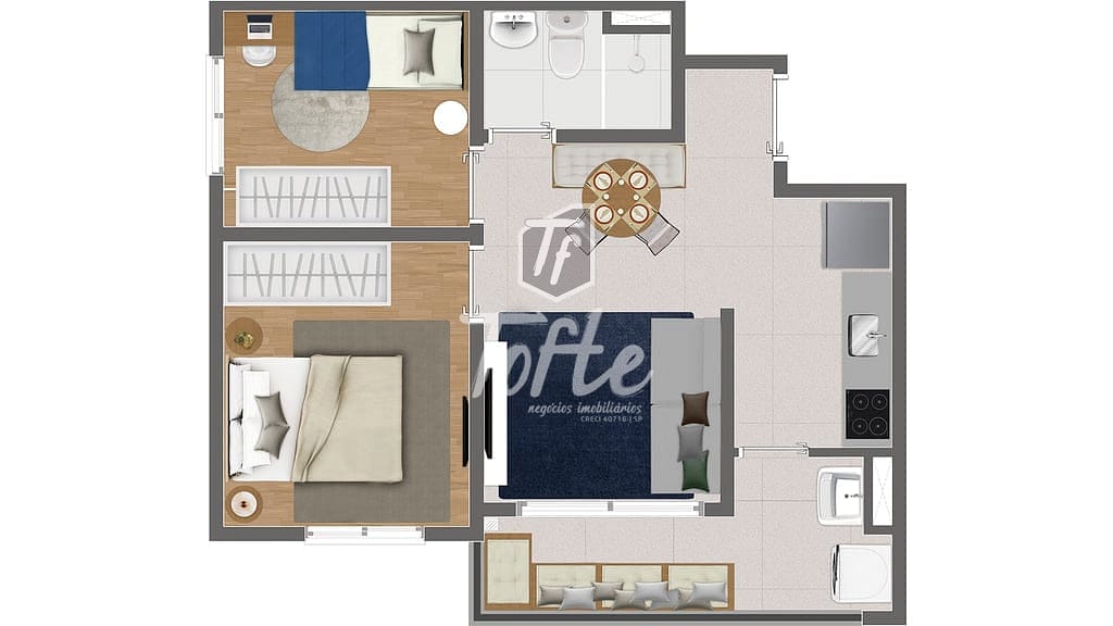 Apartamento, 2 quartos, 40 m² - Foto 9