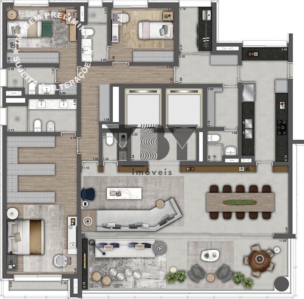 Apartamento à venda com 4 quartos, 298m² - Foto 43