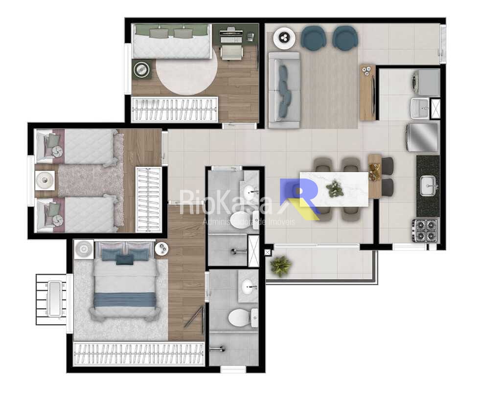 Apartamento, 3 quartos, 61 m² - Foto 19