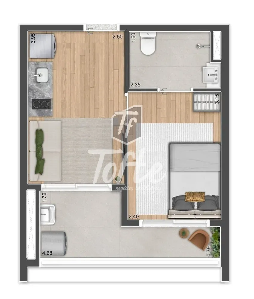 Apartamento, 1 quarto, 32 m² - Foto 19