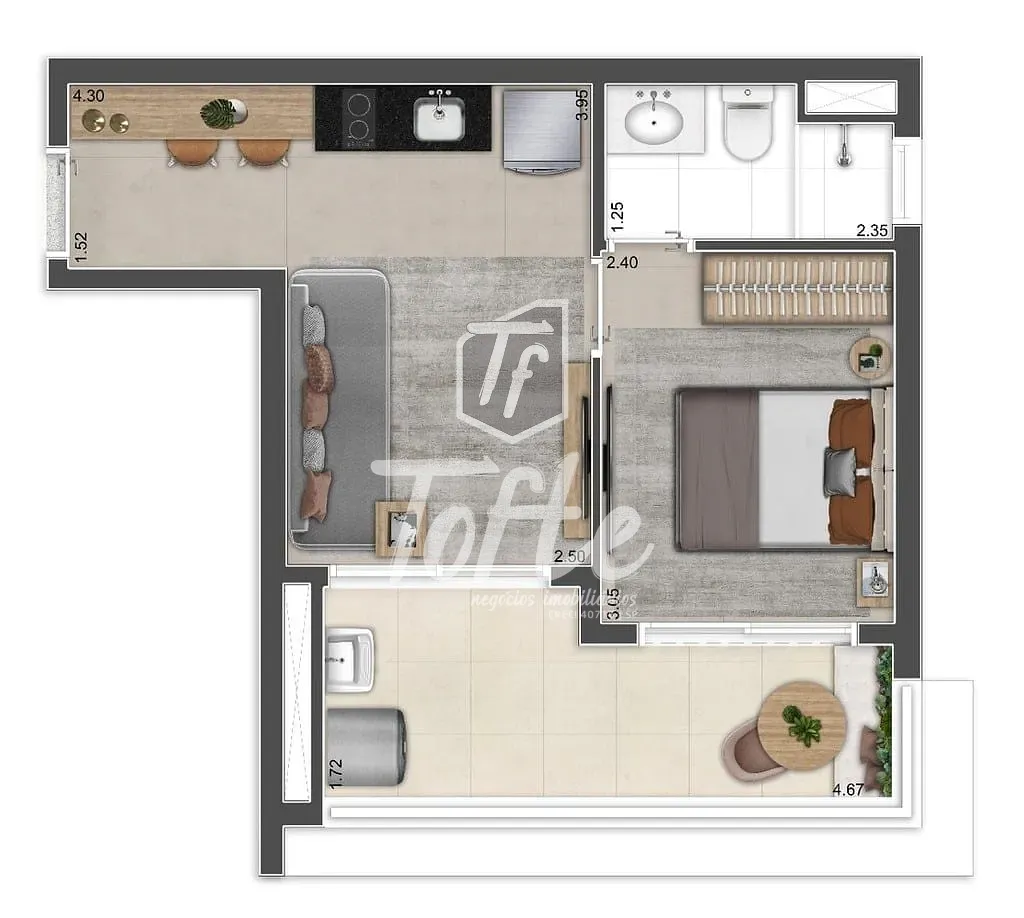 Apartamento, 1 quarto, 32 m² - Foto 20