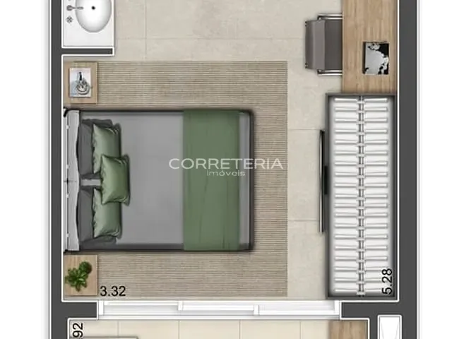 Studio 1 quarto e 1 banheiro, à venda, no bairro Perdizes em São Paulo