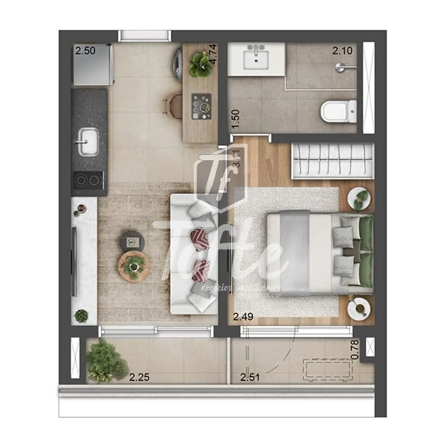 Apartamento, 1 quarto, 34 m² - Foto 14