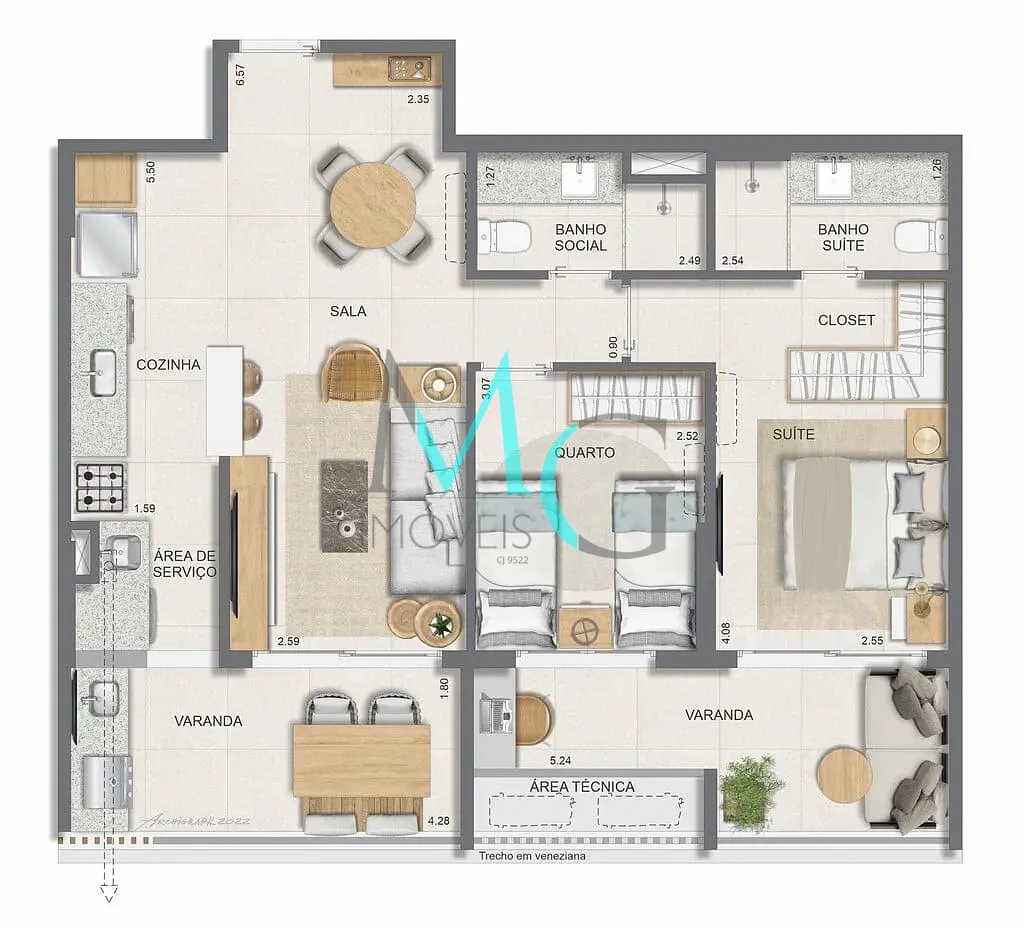 Apartamento, 3 quartos, 124 m² - Foto 30