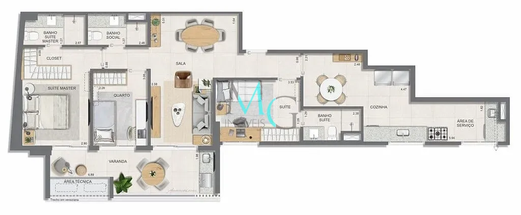 Apartamento, 3 quartos, 124 m² - Foto 32