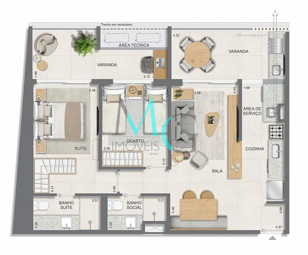 Apartamento, 2 quartos, 77 m² - Foto 26