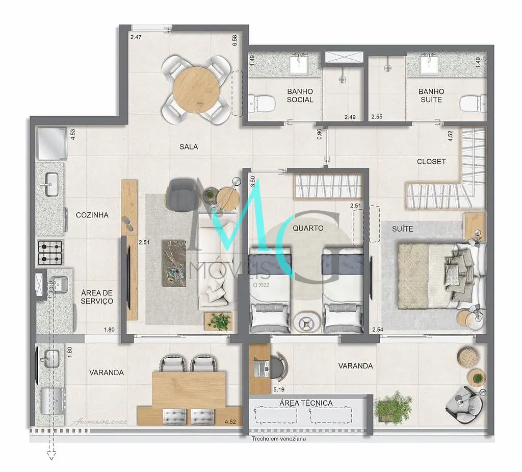 Apartamento, 2 quartos, 77 m² - Foto 31