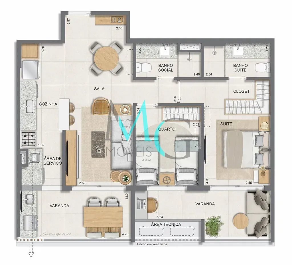 Apartamento, 3 quartos, 104 m² - Foto 30