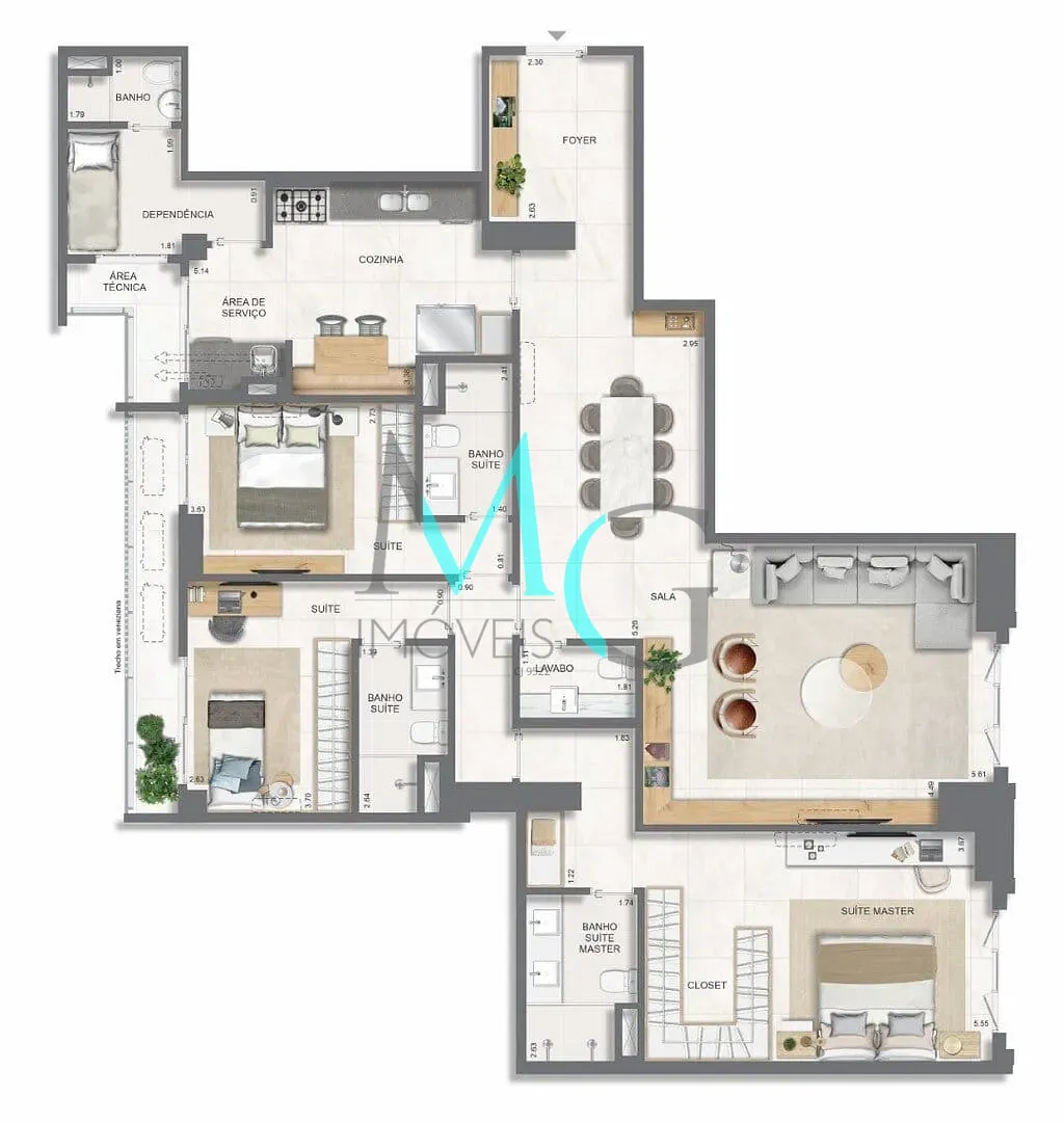 Apartamento, 3 quartos, 177 m² - Foto 52