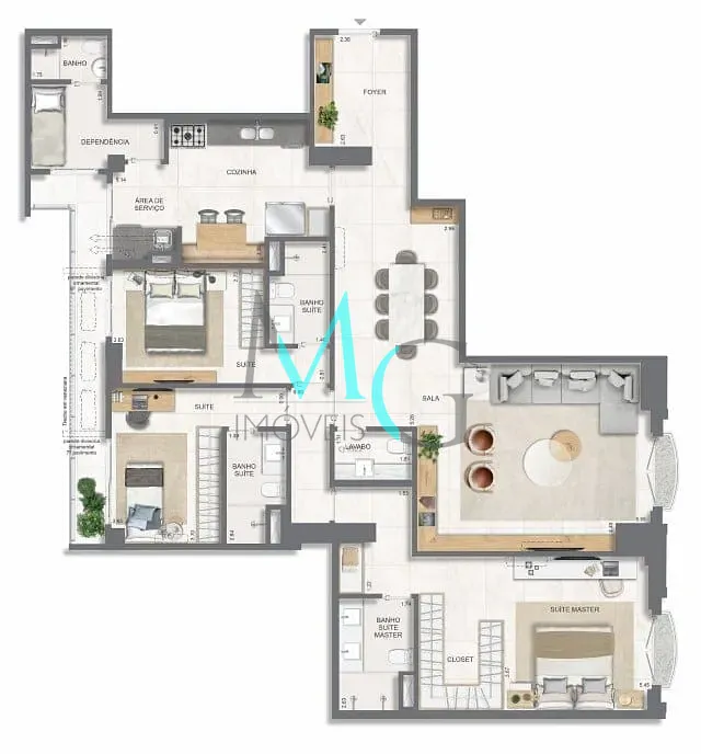 Apartamento, 3 quartos, 177 m² - Foto 53
