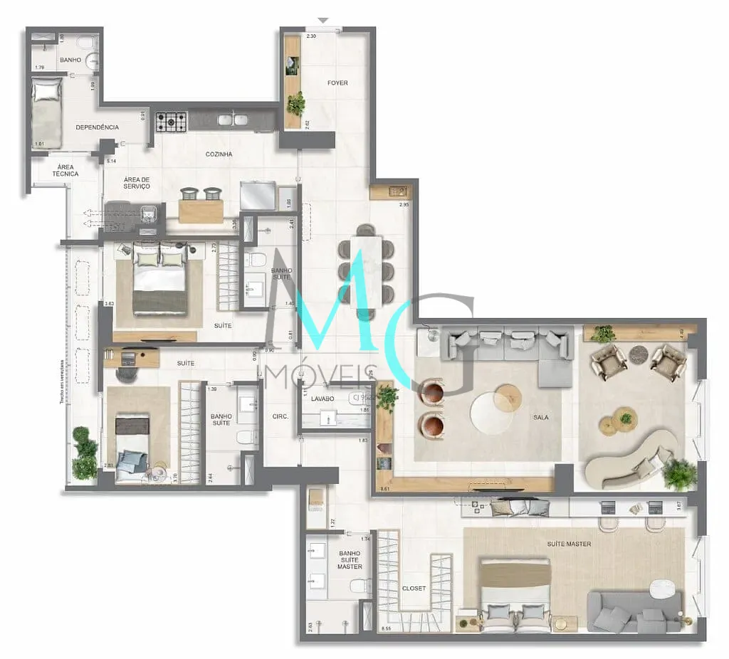 Apartamento, 3 quartos, 177 m² - Foto 66