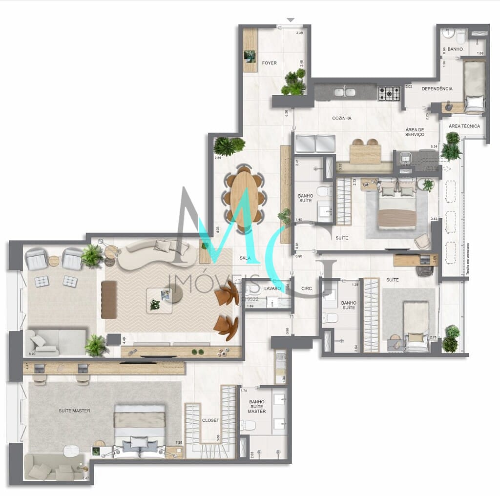 Apartamento, 4 quartos, 171 m² - Foto 64