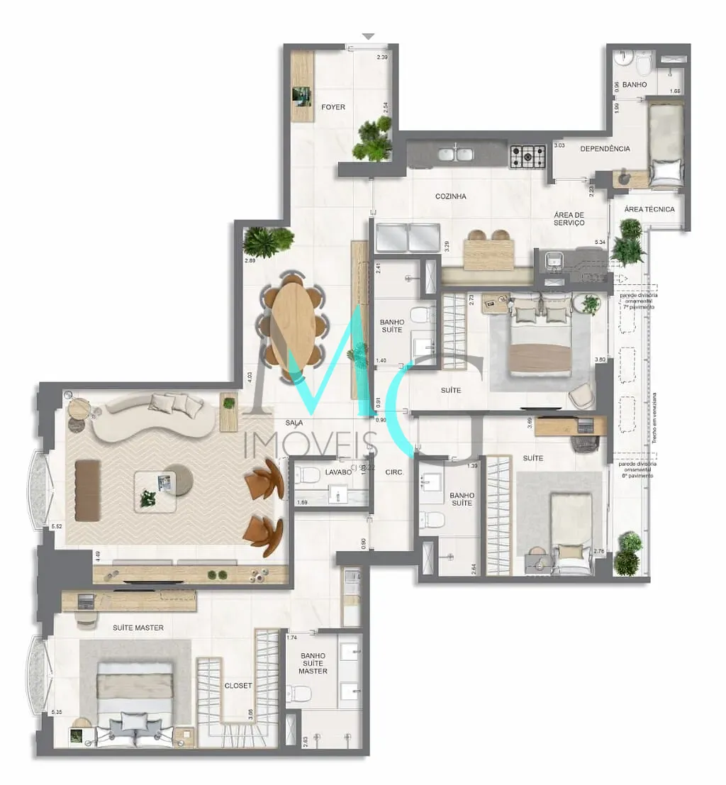 Apartamento, 4 quartos, 171 m² - Foto 51