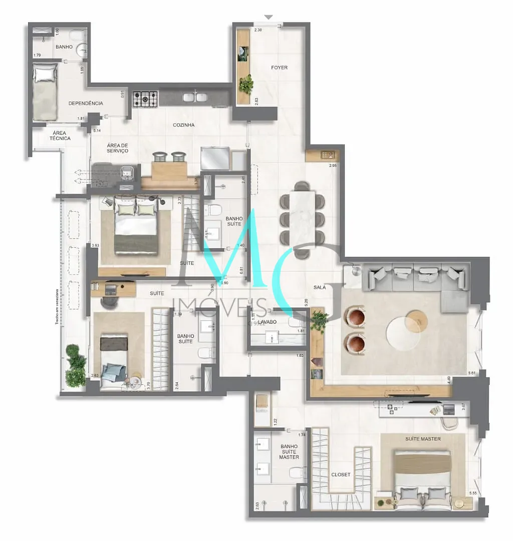 Apartamento, 4 quartos, 171 m² - Foto 52