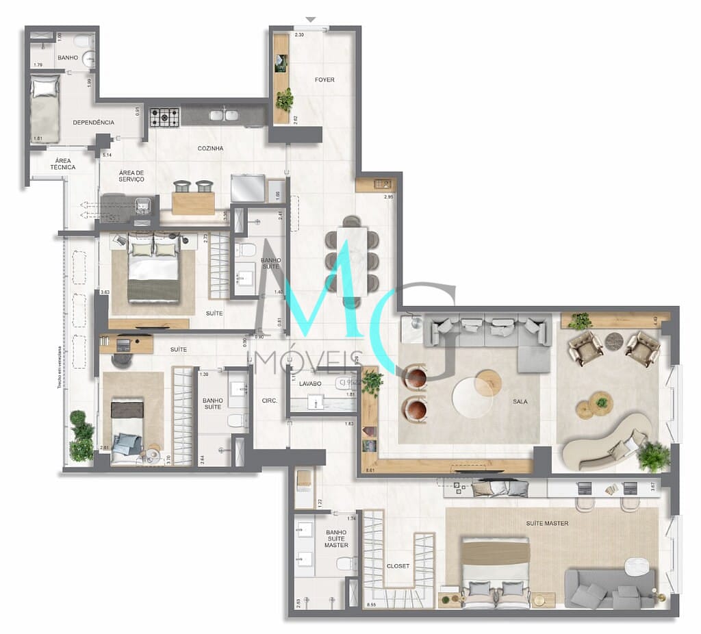 Apartamento, 4 quartos, 192 m² - Foto 66