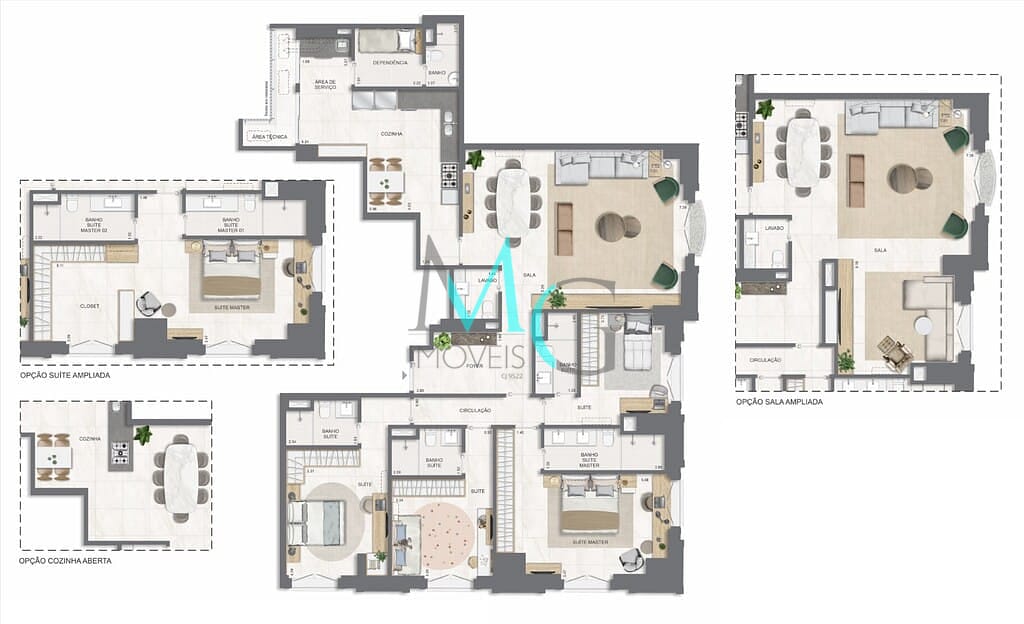 Apartamento, 4 quartos, 192 m² - Foto 73