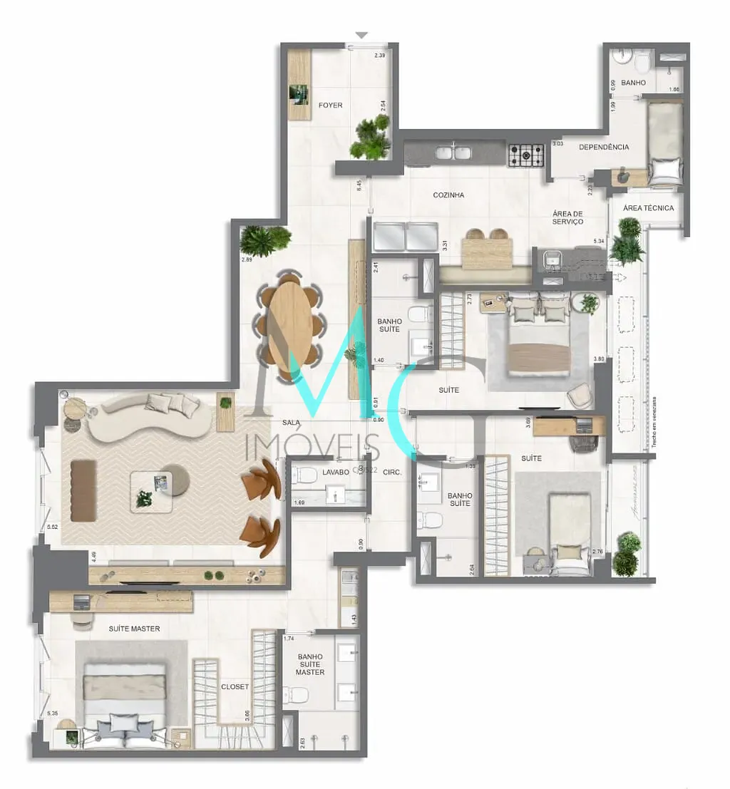 Apartamento, 4 quartos, 192 m² - Foto 50