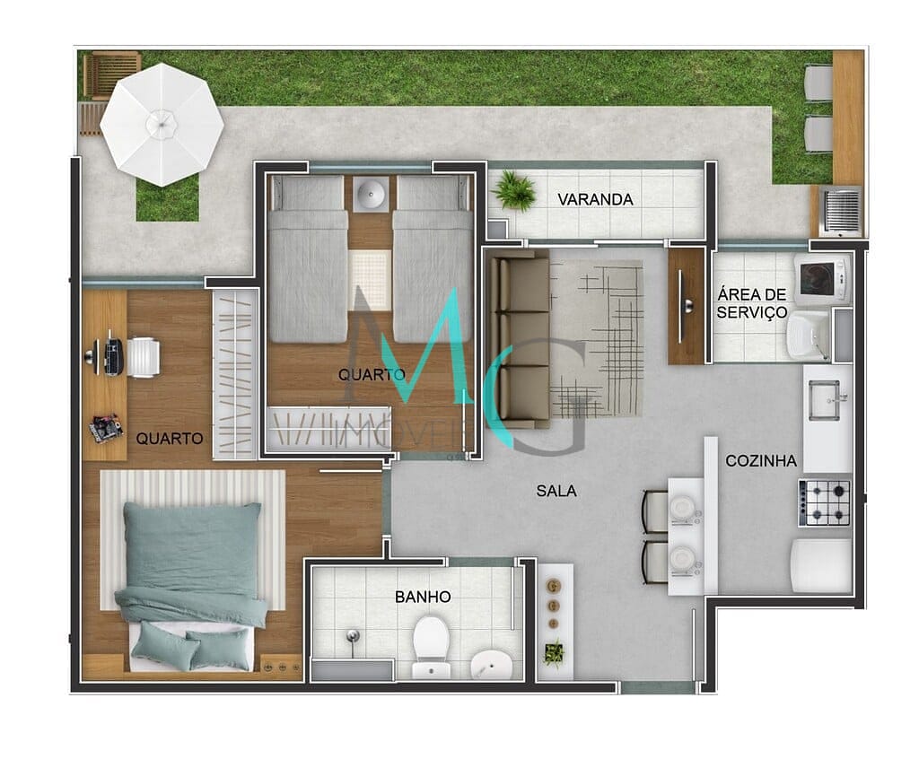 Apartamento, 2 quartos, 52 m² - Foto 54