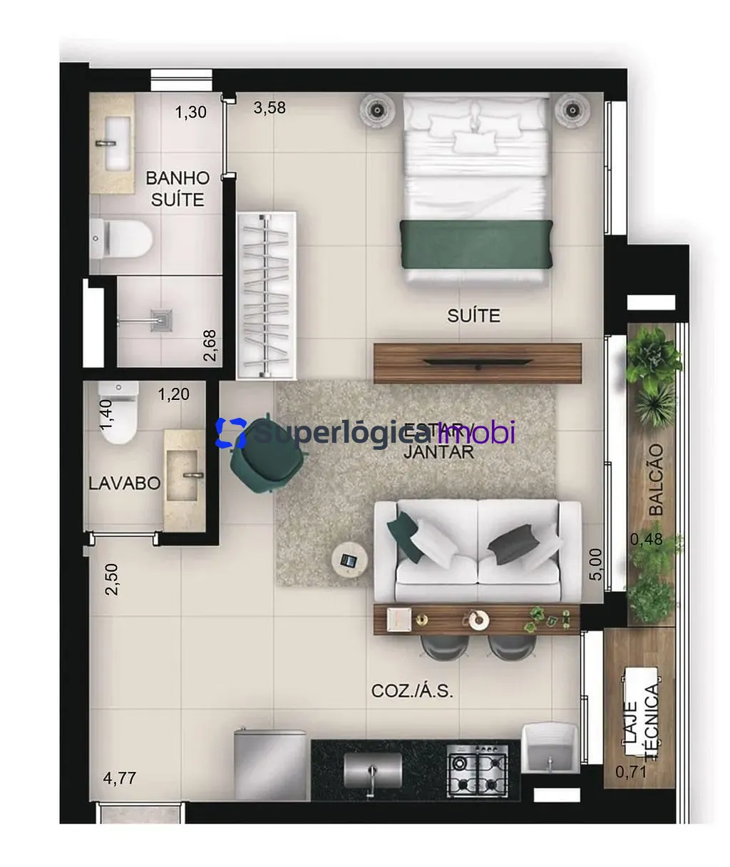 Apartamento, 1 quarto, 46 m² - Foto 10