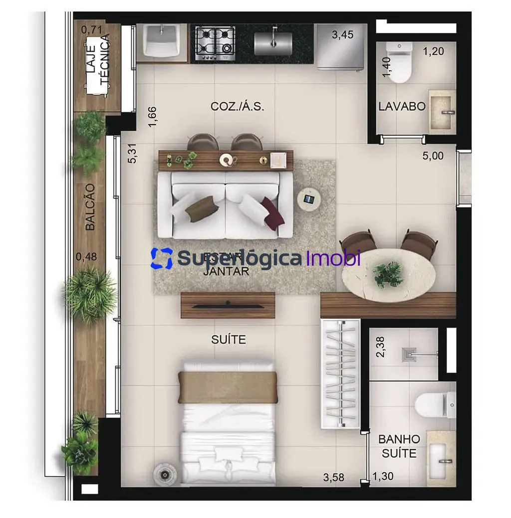 Apartamento, 1 quarto, 46 m² - Foto 11