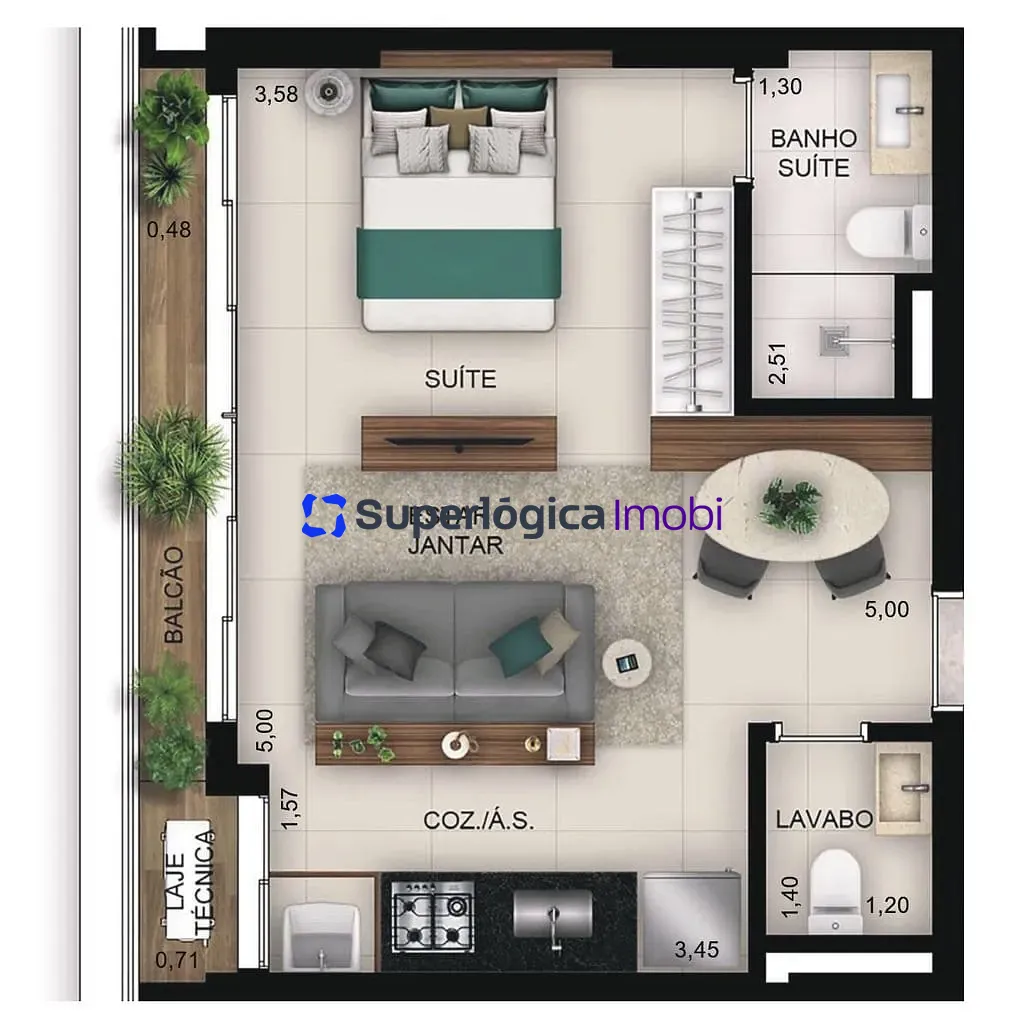 Apartamento, 1 quarto, 83 m² - Foto 9