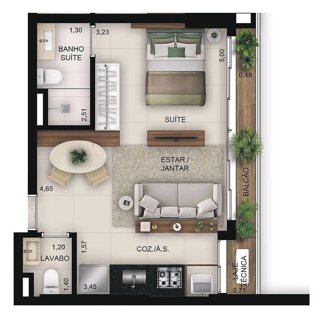 Apartamento, 1 quarto, 69 m² - Foto 8