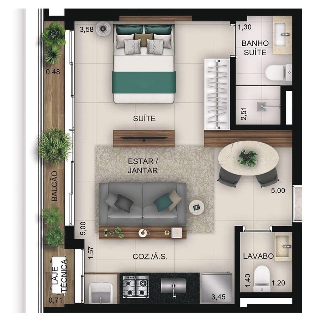 Apartamento, 1 quarto, 69 m² - Foto 9