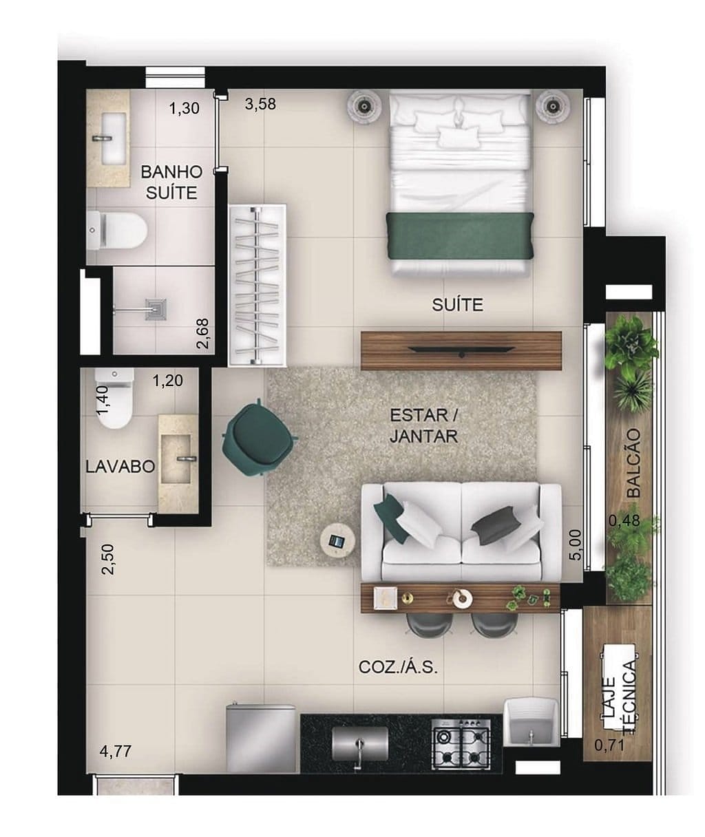 Apartamento, 1 quarto, 69 m² - Foto 10