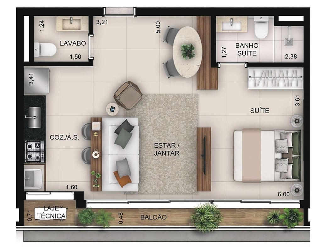 Apartamento, 1 quarto, 69 m² - Foto 17